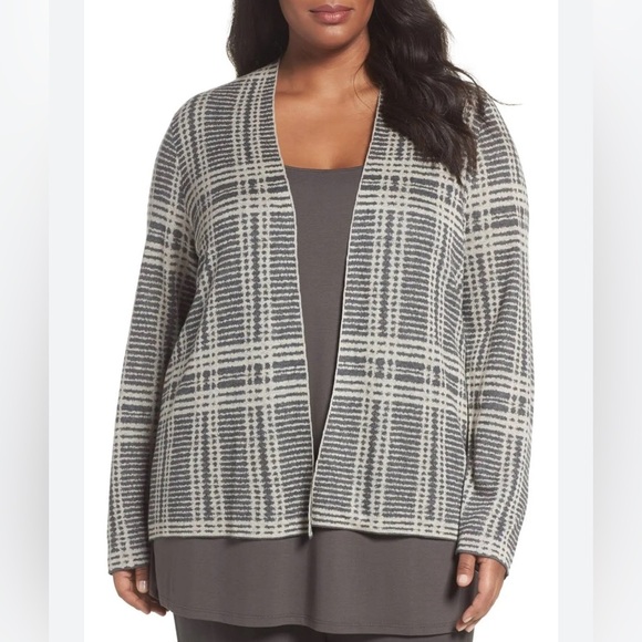 Eileen Fisher Women's Tencel Wool Blend Cardigan Open Front 2X - Picture 1 of 8